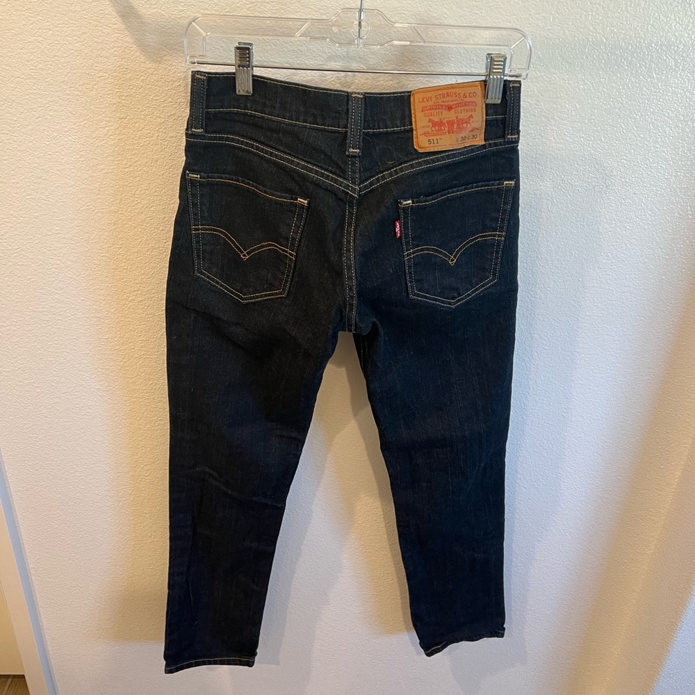 511 Levi’s. Dark blue, almost black. Never worn. 30x30
